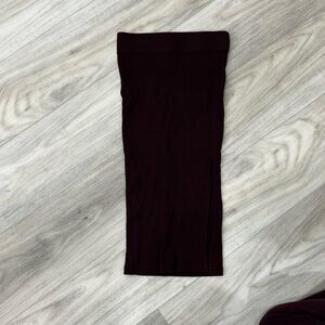 Burgundy Knit Skirt